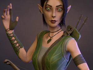 エルフの射手 3Dモデル