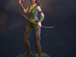 Elf archer 3D Model