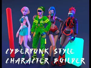 Cyberpunk-style character builder 3D Model