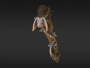 stylized bat low-poly 3D Model