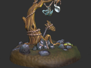 stylized tree low-poly 3D Модель