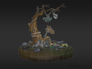 stylized tree low-poly 3D 模型