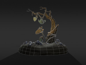 stylized tree low-poly 3D 模型