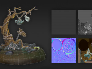 stylized tree low-poly 3D 模型