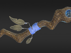 stylized staff low-poly low-poly Model 3D