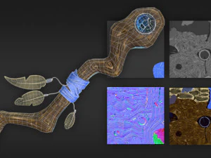 stylized staff low-poly low-poly 3D Model