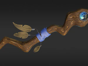 stylized staff low-poly low-poly 3D Model