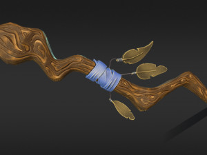 stylized staff low-poly low-poly Model 3D