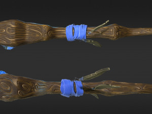 stylized staff low-poly low-poly Model 3D