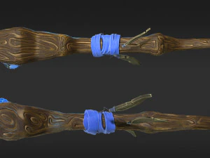 stylized staff low-poly low-poly 3D Model