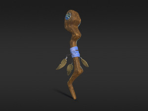 stylized staff low-poly low-poly Model 3D
