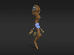 stylized staff low-poly low-poly 3D Model