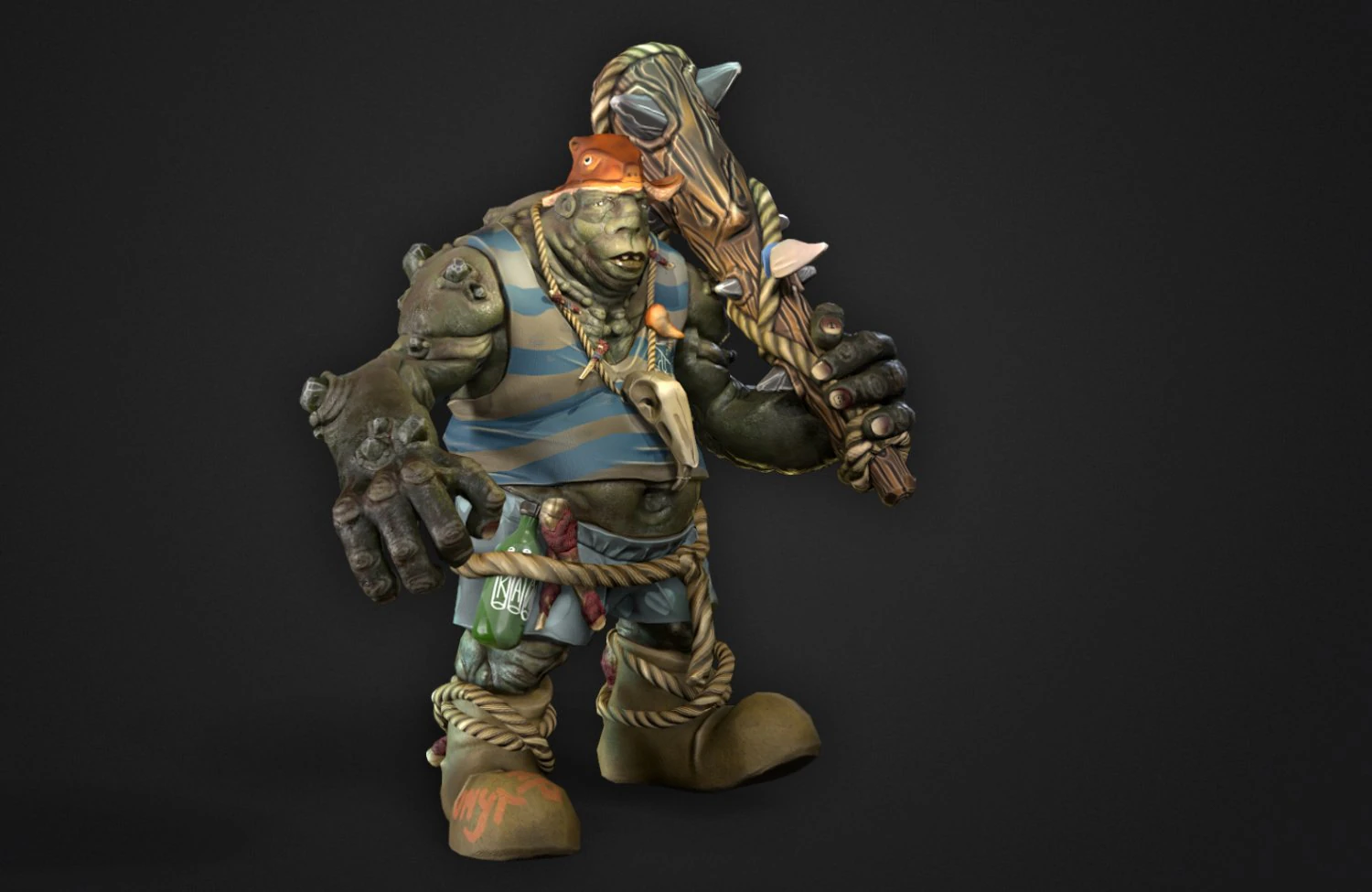 troll 3d stylized character 3D Model .c4d .max .obj .3ds .fbx .stl .blend