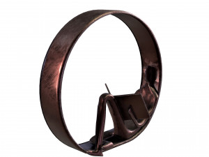 danya b encircled reader iron sculpture 3D Модель