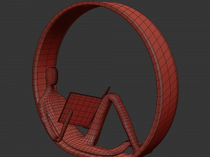danya b encircled reader iron sculpture 3D Модель