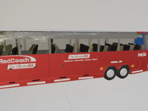 redcoach bus 3D Model