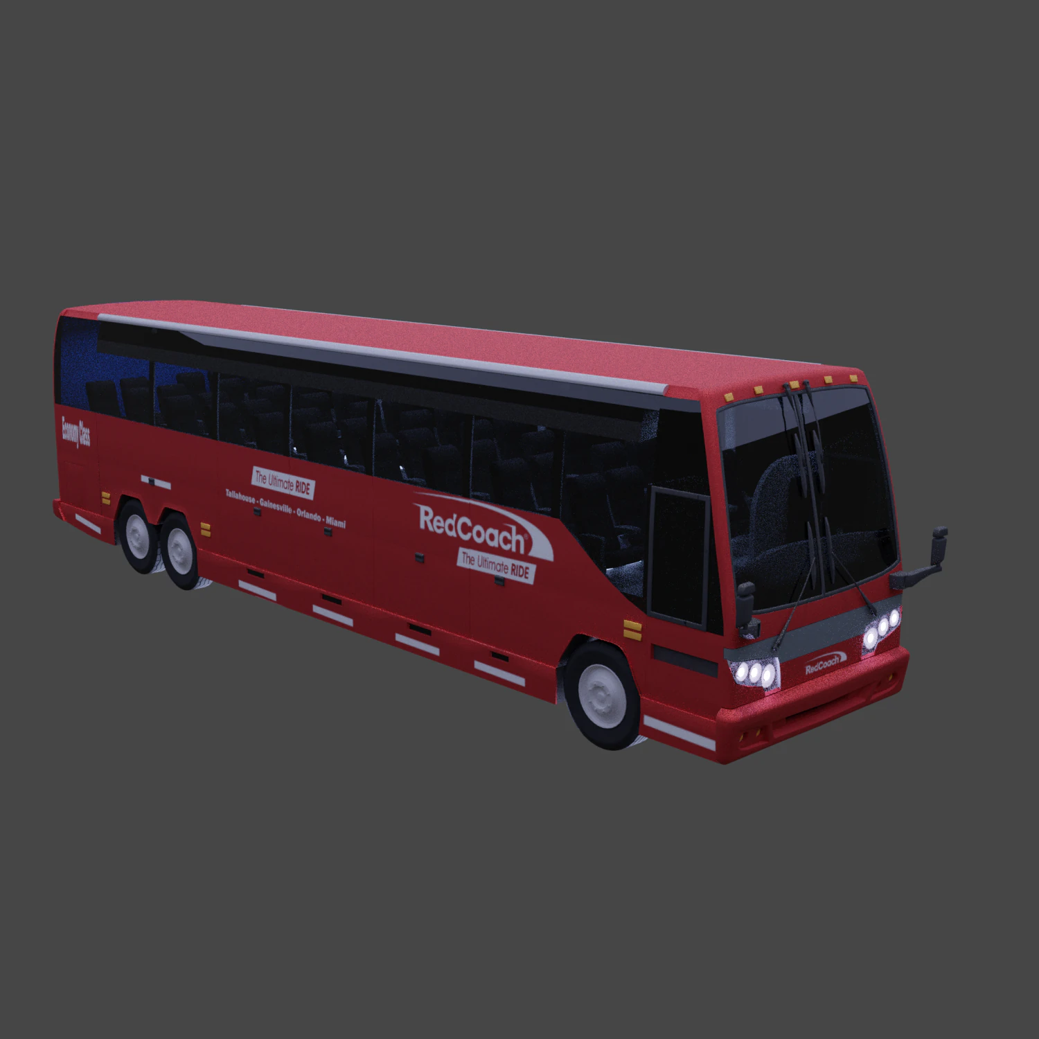 redcoach bus 3D Model .c4d .max .obj .3ds .fbx .stl .blend 