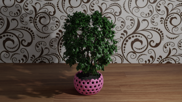 tree in pot 3D Model .c4d .max .obj .3ds .fbx .stl .blend