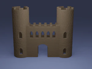 a castle in the desert 3D Model
