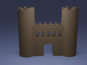 a castle in the desert Modelo 3D