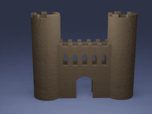 a castle in the desert 3D Model