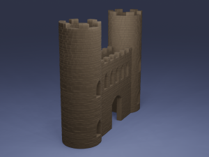 a castle in the desert Modelo 3D