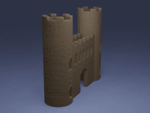 a castle in the desert 3D Model