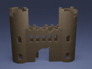 a castle in the desert 3D Model