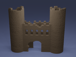 a castle in the desert Modelo 3D