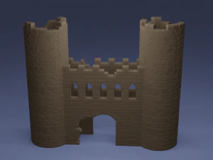 a castle in the desert 3D Model
