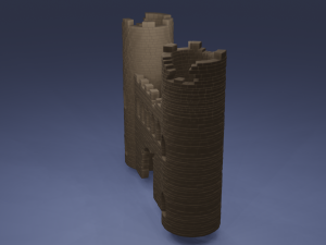 a castle in the desert Modelo 3D