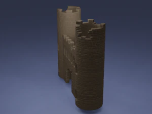 a castle in the desert 3D Model