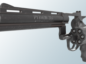 colt python 357 - pbr low-poly 3D Model