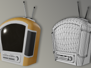 stylized retro tv 3D मॉडल