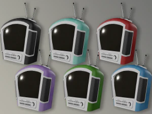 stylized retro tv 3D Model