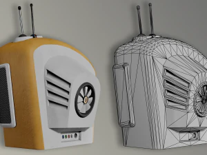 stylized retro tv 3D Model