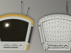 stylized retro tv 3D मॉडल