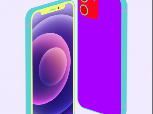 iphone 12 mini real scale 3D Модель