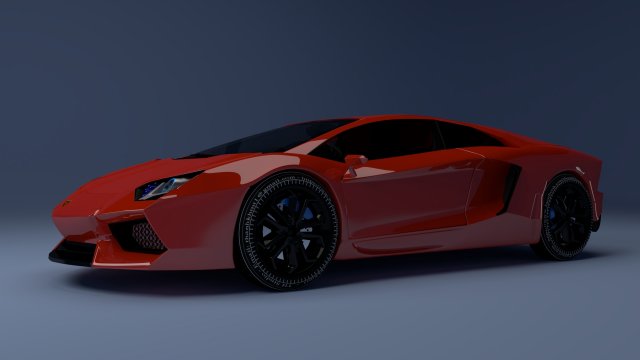 Lamborgini aventador Model 3D .c4d .max .obj .3ds .fbx .stl .blend 