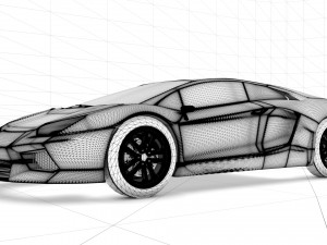 Lamborgini aventador Model 3D