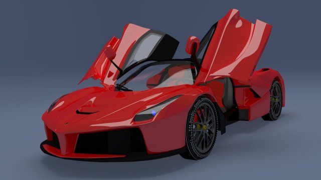 Ferrari laferrari Model 3D .c4d .max .obj .3ds .fbx .stl .blend 