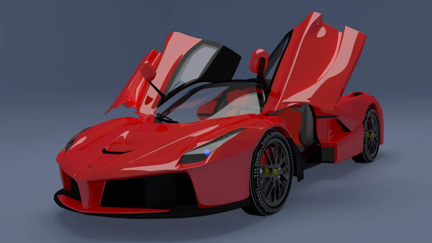 Ferrari laferrari 3D Model .c4d .max .obj .3ds .fbx .stl .blend 
