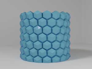 hexagon pot holder 01 3D Baskı Modeli
