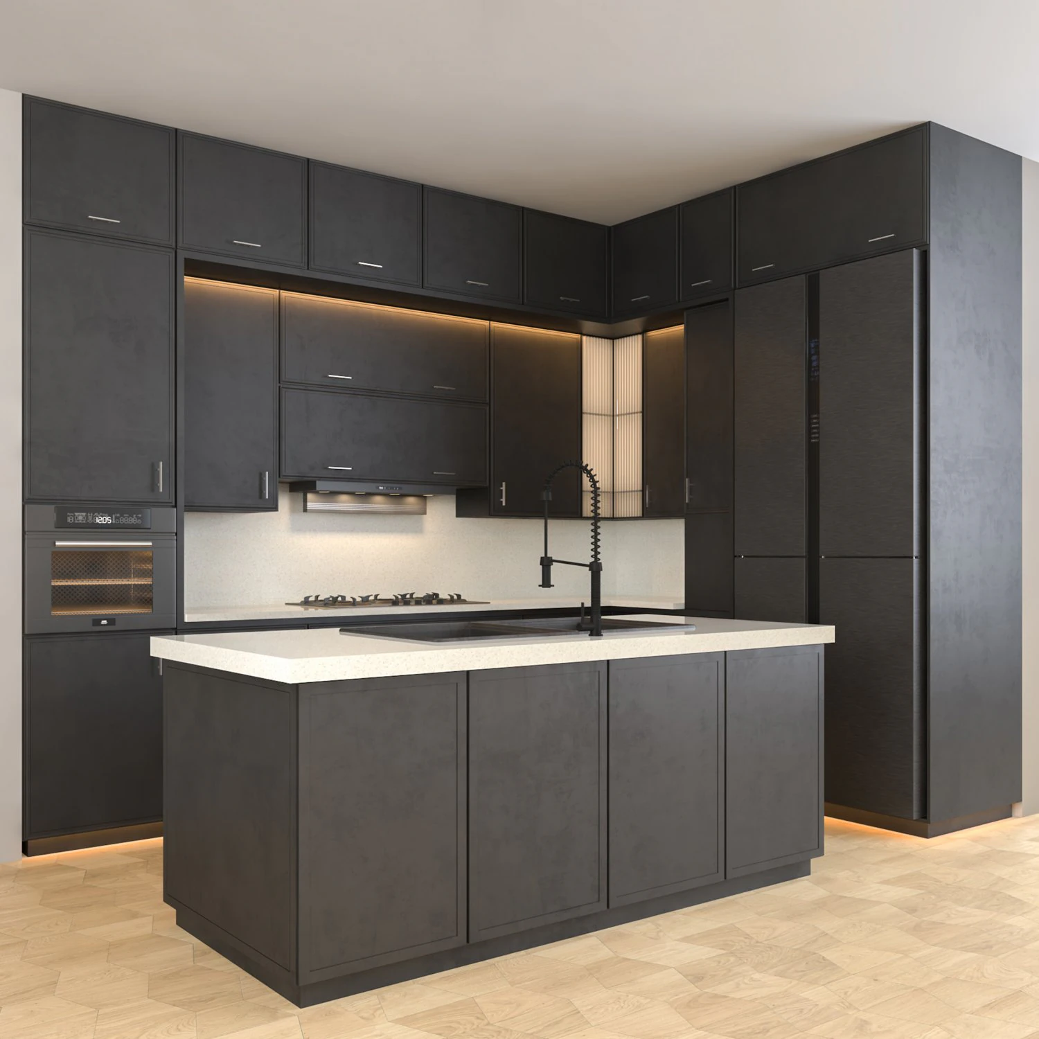 kitchen modernvol 01 3D Model .c4d .max .obj .3ds .fbx .stl .blend 