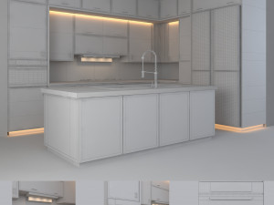 kitchen modernvol 01 3D मॉडल