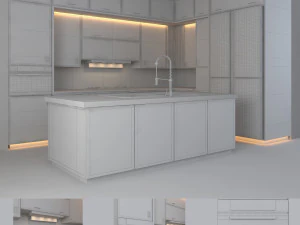 kitchen modernvol 01 3D Model