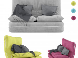 merax foldable floor couch Model 3D