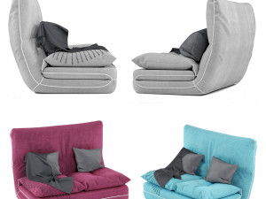 merax foldable floor couch Model 3D