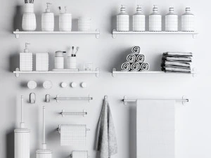 bathroom accessories vol 01 3D Model
