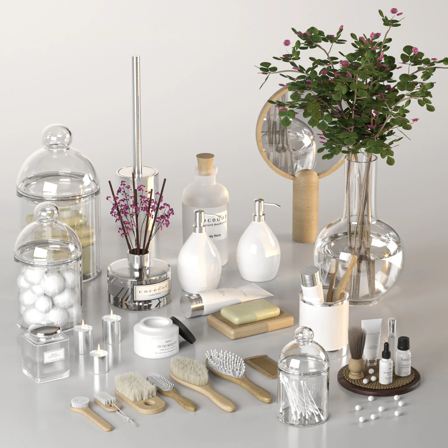 bathroom accessories vol 02 3D Model .c4d .max .obj .3ds .fbx .stl .blend 